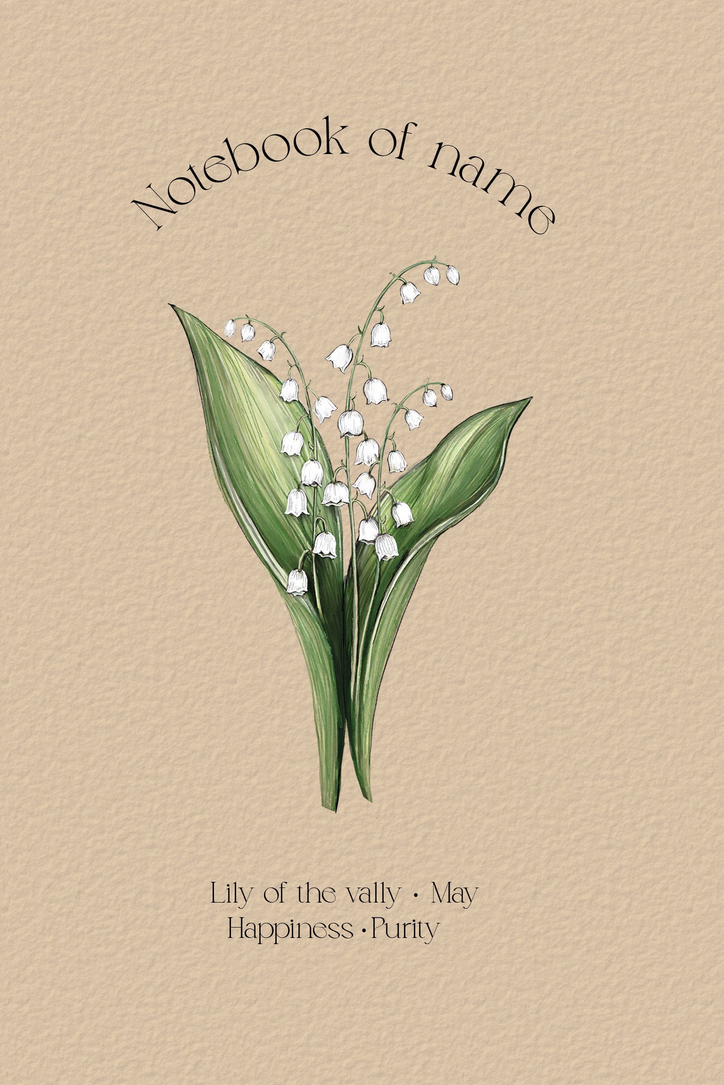 Personalisiertes Notizbuch mit Geburtsblume