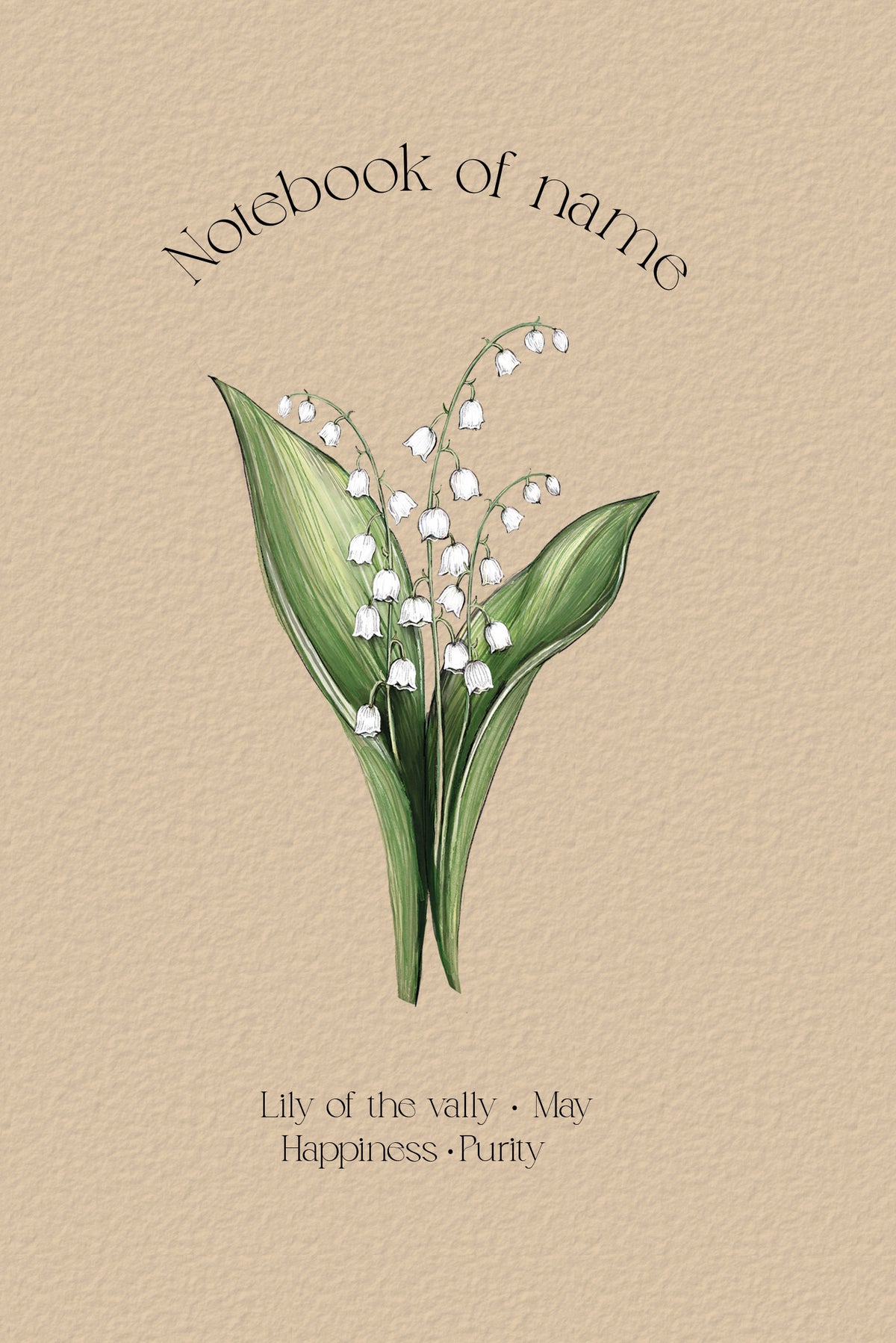 Personalisiertes Notizbuch mit Geburtsblume