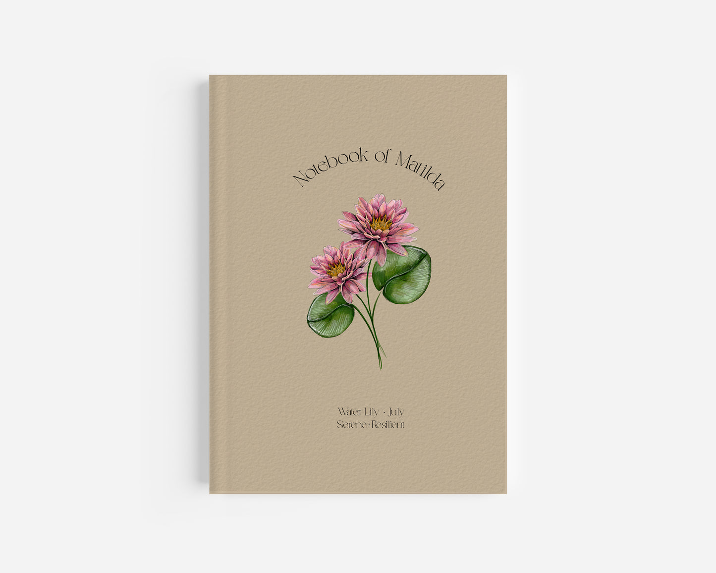 Personalisiertes Notizbuch mit Geburtsblume