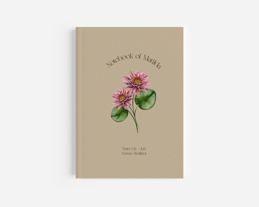 Personalisiertes Notizbuch mit Geburtsblume