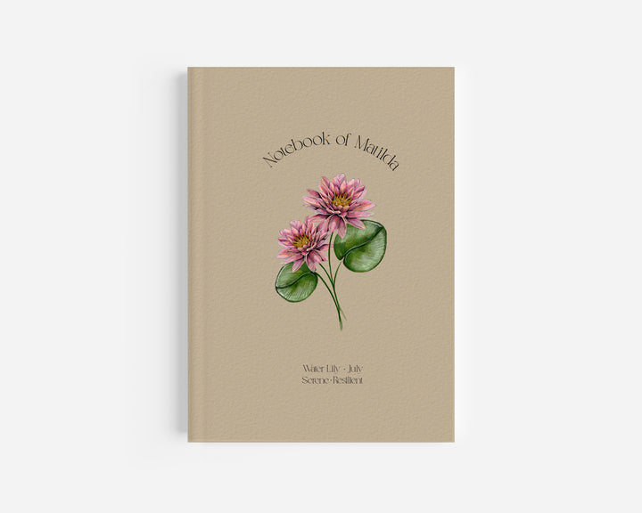 Personalisiertes Notizbuch mit Geburtsblume